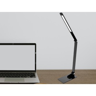 NEDES - LED lampa FRIDA stmívatelná s časovačem a USB 12W - DL5302/B