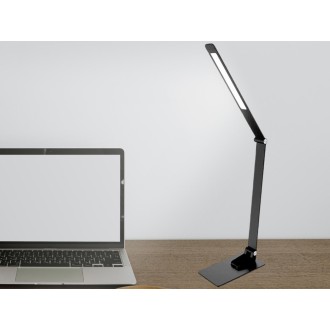 NEDES - LED lampa FRIDA stmívatelná s časovačem a USB 12W - DL5302/B