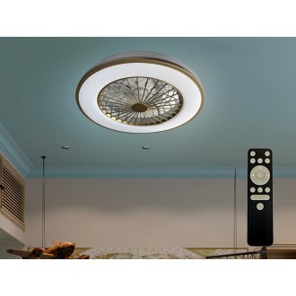 NEDES - LED svítidlo OPAL + stropní ventilátor + dálkový ovladač 48W - LCL6347