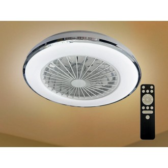 NEDES - LED svítidlo OPAL + stropní ventilátor + dálkový ovladač 48W - LCL6342