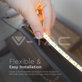 V-TAC LED pásek 18W-12V-IP20-VT-5730 barevná teplota (К): teplá bílá / 3000K VT-5730