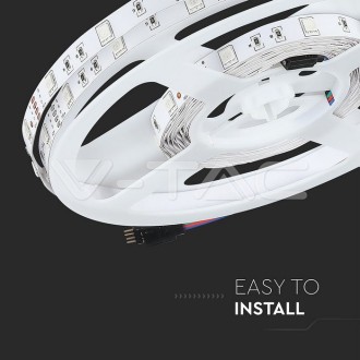 V-TAC LED pásek RGB-4,8W-12V-SMD 5050-VT-5050-IP20 VT-5050
