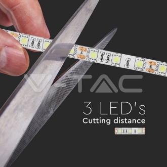 V-TAC LED pásek 10,8W-12V-SMD 5050-5m-VT-5050-IP65 barevná teplota (К): denní bílá / 4000K VT-5050