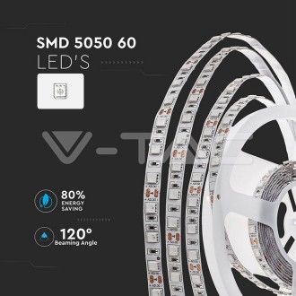 V-TAC LED pásek 9W 12V SMD 5050, VT-5050 IP20 barevná teplota (К): studená bílá / 6400K VT-5050