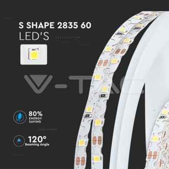 V-TAC LED pásek 4W/m-12V-IP20-SMD 2835-VT-2835-60-S barevná teplota (К): studená bílá / 6400K VT-2835-60-S