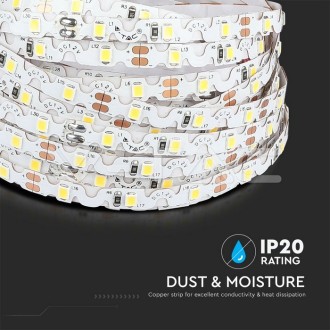 V-TAC LED pásek 4W/m-12V-IP20-SMD 2835-VT-2835-60-S barevná teplota (К): studená bílá / 6400K VT-2835-60-S