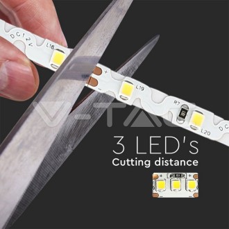 V-TAC LED pásek 4W/m-12V-IP20-SMD 2835-VT-2835-60-S barevná teplota (К): studená bílá / 6400K VT-2835-60-S