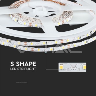V-TAC LED pásek 4W/m-12V-IP20-SMD 2835-VT-2835-60-S barevná teplota (К): studená bílá / 6400K VT-2835-60-S