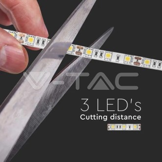 V-TAC LED pásek 10,8W-12V-SMD 5050-5m-VT-5050-IP65 barevná teplota (К): studená bílá / 6400K VT-5050