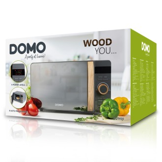 Mikrovlnná trouba - šedá - WOOD YOU - DOMO DO3420