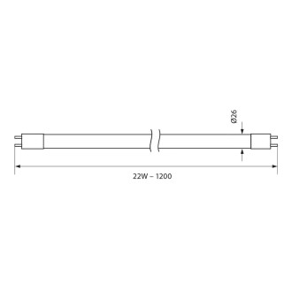 VIVALUX LED trubice 22W-T8-120CM-4000K-(2000Lm) VIV003221