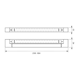 VIVALUX LED podlinkové svítidlo 21W-4000K-IP20-230V VIV002738