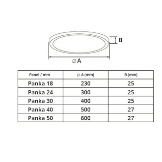 T-led - LED panel PANKA 24W CCT černé kulaté stropní Varianta: LED panel PANKA 24W CCT černé kulaté stropní