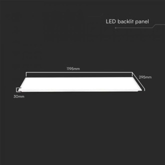 LED panel obdélníkový 40W 30x120cm VT-61140 bílý Barevná teplota (К): Denní bílá 4000K