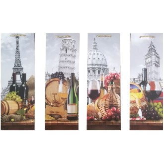 Dárková taška na láhve MIX 12x35x9cm - Víno kolem světa