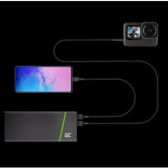 GreenCell Green Cell KABGC25 PowerStream USB-A - USB-C 30 cm USB kabel černý