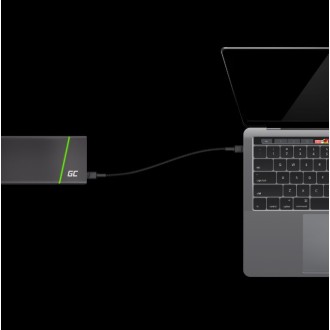 GreenCell USB kabel Green Cell typu C 30 cm, černý, rychlé nabíjení Power Delivery (60W), Ultra Charge, QC 3.0