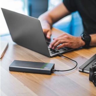 GreenCell USB kabel Green Cell typu C 30 cm, černý, rychlé nabíjení Power Delivery (60W), Ultra Charge, QC 3.0