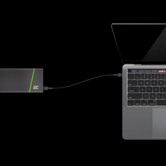 GreenCell USB kabel Green Cell typu C 1,2 m, černý, rychlé nabíjení Power Delivery (60W), Ultra Charge, QC 3.0