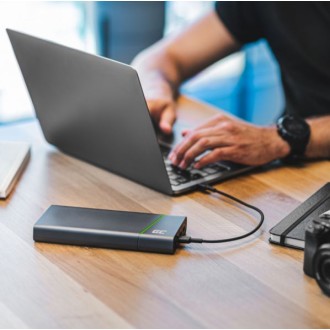 GreenCell USB kabel Green Cell typu C 1,2 m, černý, rychlé nabíjení Power Delivery (60W), Ultra Charge, QC 3.0