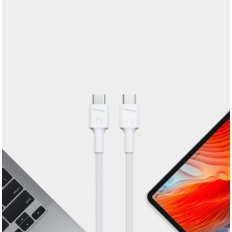 GreenCell USB kabel Green Cell typu C 1,2 m, bílý, rychlé nabíjení Power Delivery (60W), Ultra Charge, QC 3.0