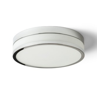 Rendl - CIRA LED 35 stropní opálové sklo/černá 230V LED 24W IP44 3000K Barva/Materiál: chrom, opálové sklo