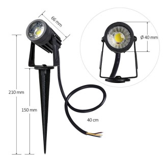 NEDES - LED zahradní svítidlo 3W / IP67 / 2800K - LGL411