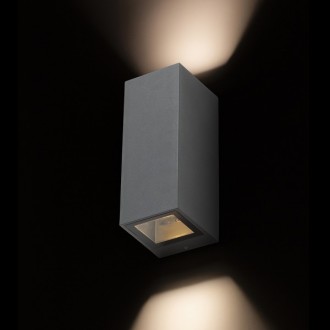 Rendl - DESMOND II nástěnná stříbrnošedá 230V GU10 2x35W IP44