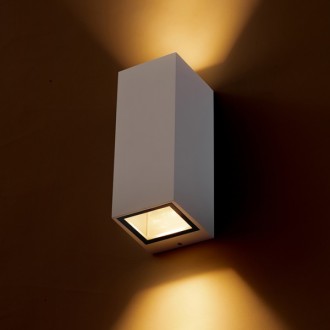 Rendl - DESMOND II nástěnná stříbrnošedá 230V GU10 2x35W IP44
