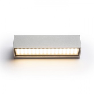 Rendl - CAMARGUE nástěnná stříbrnošedá satinované sklo 230V LED 6W IP65 3000K