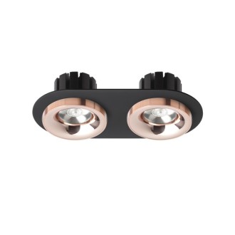 Rendl - SHARM R II zápustná bílá měď 230V LED 2x10W 24° 3000K Barva: Černá