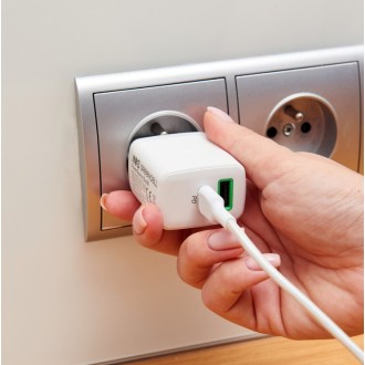 GreenCell Napájecí adaptér PowerSource Solo30, USB-C, 30W, bílá