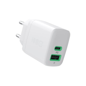 GreenCell Napájecí adaptér PowerSource Duo30, USB-C + USB-A, 30W, bílá