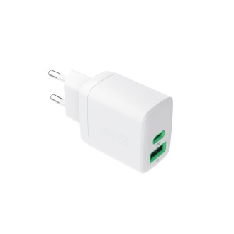 GreenCell Napájecí adaptér PowerSource Duo30, USB-C + USB-A, 30W, bílá