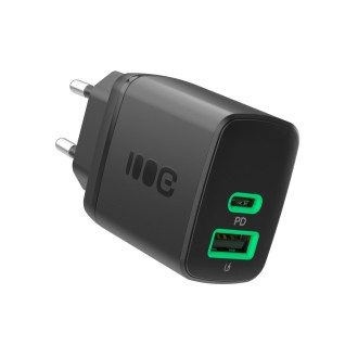GreenCell Napájecí adaptér PowerSource Duo30, USB-C + USB-A, 30W, černá