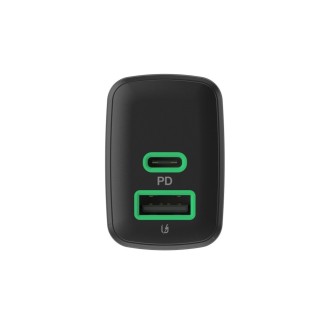 GreenCell Napájecí adaptér PowerSource Duo30, USB-C + USB-A, 30W, černá