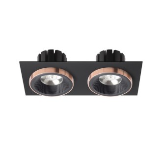 Rendl - SHARM SQ II zápustná bílá měď 230V LED 2x10W 24° 3000K Barva: Černá