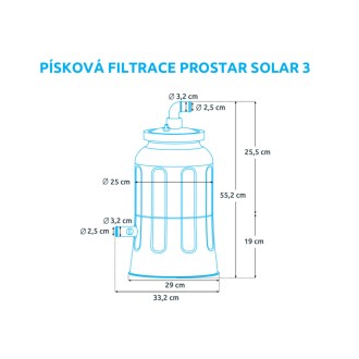 Filtrace bazénová ProStar Solar 3 - 3m3/h