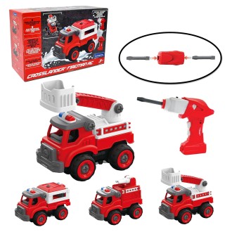 Crosslander Fireman – hasičské auto 3 v 1 s elektrickým šroubovákem