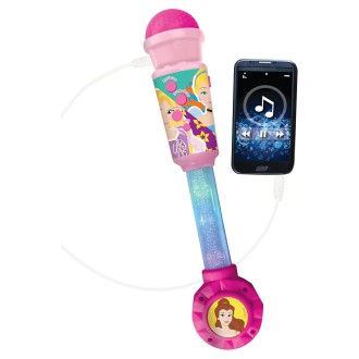Svítící trendy mikrofon Disney Princezny s melodiemi