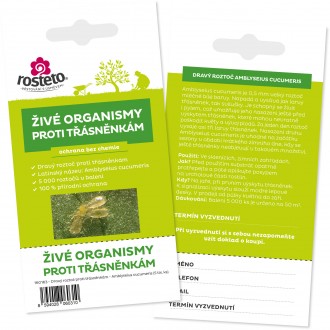 ZDARMA - kartičky Dravý roztoč proti třásněnkám k 160163 (5 ks) rekl. materiál