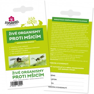 ZDARMA - kartičky Parazitické vosičky proti mšicím k 160162 (5 ks) rekl. mat.