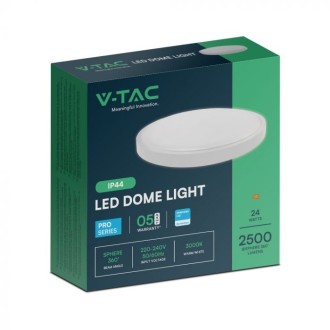 LED stropní svítidlo 24W IP44 100LM/W 3000K V-TAC Samsung Chip