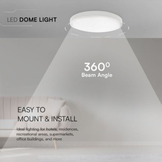 LED stropní svítidlo 24W IP44 100LM/W 3000K V-TAC Samsung Chip
