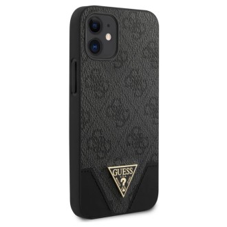 Guess 4G Triangle Zadní Kryt pro iPhone 12/12 Pro 6.1 Grey