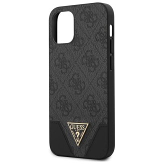 Guess 4G Triangle Zadní Kryt pro iPhone 12/12 Pro 6.1 Grey