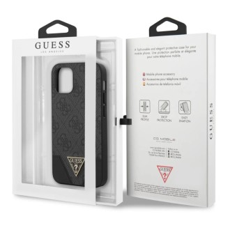 Guess 4G Triangle Zadní Kryt pro iPhone 12/12 Pro 6.1 Grey