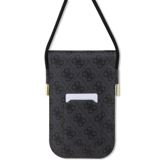 Guess PU 4G Metal Logo Script Phone Bag Black