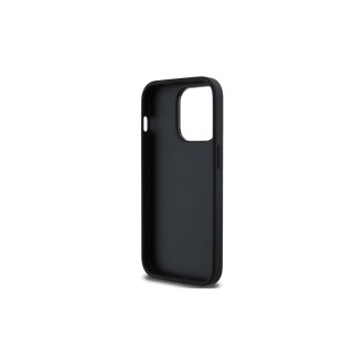 Guess PU 4G Metal Logo Zadní Kryt pro iPhone 14 Pro Černá