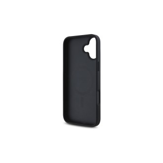 Guess PU Magnolia MagSafe Zadní Kryt pro iPhone 16 Černá